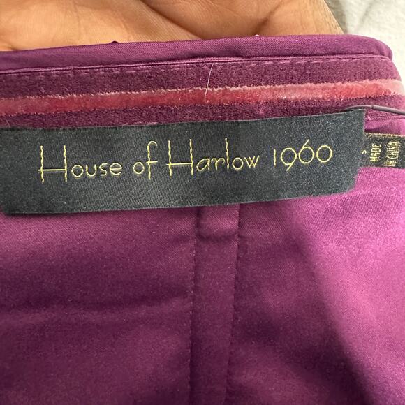 House of Harlow x Revolve Tube Top Shirt Womens Small Burgundy Sequin Crop Party - Picture 4 of 10